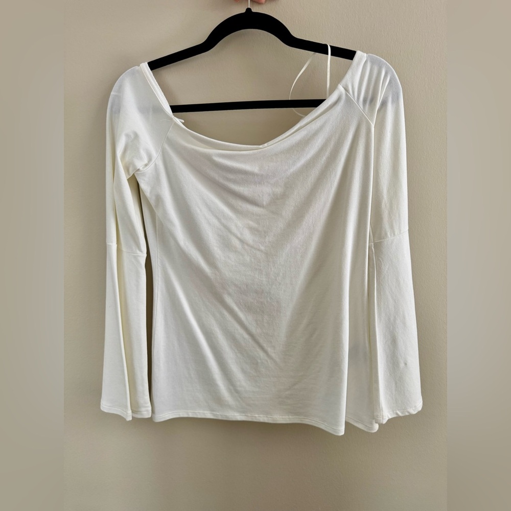 Banana Republic Bell Sleeve Top Women (White, Size Small S)